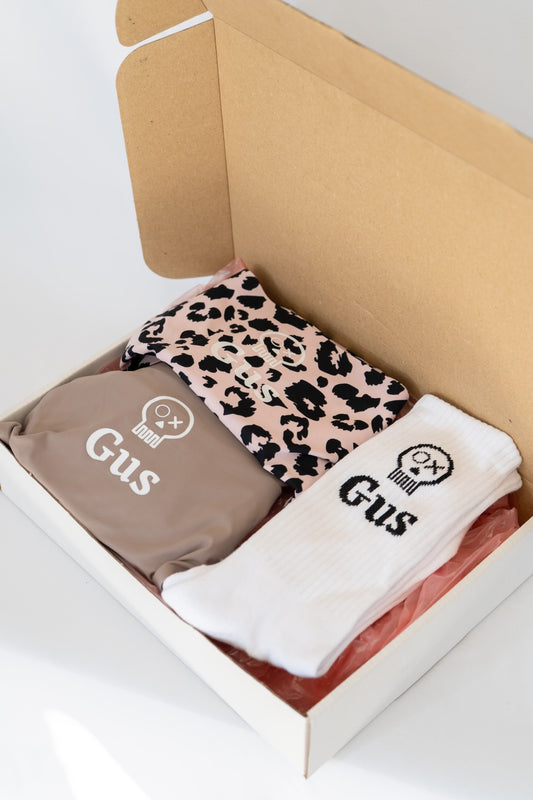 Gus Gift Box - White Ankle Sock